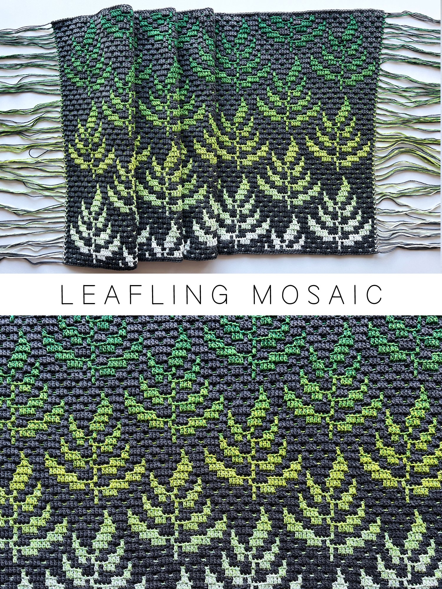 Crochet Pattern: Leafling Mosaic Overlay Design product image (1)