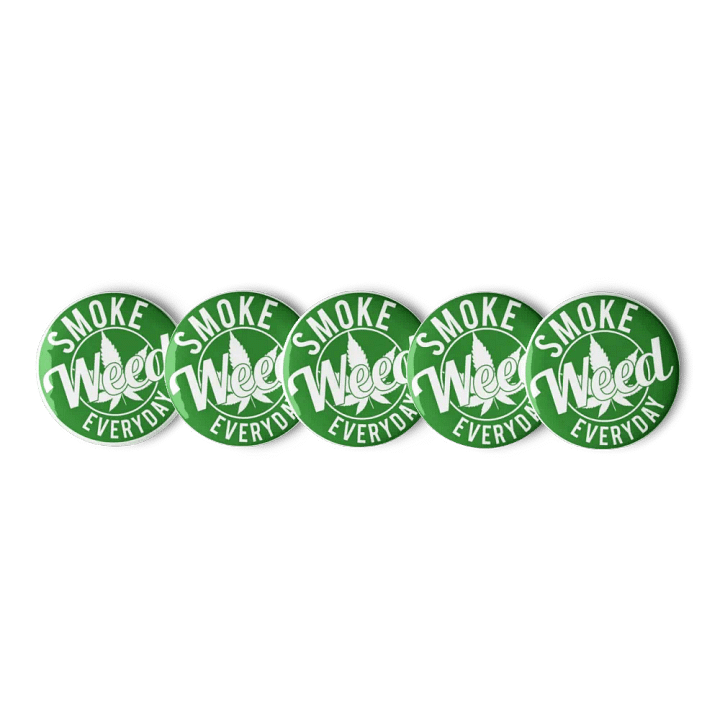 "Smoke Weed Everyday" Buttons (5 pack) product image (1)
