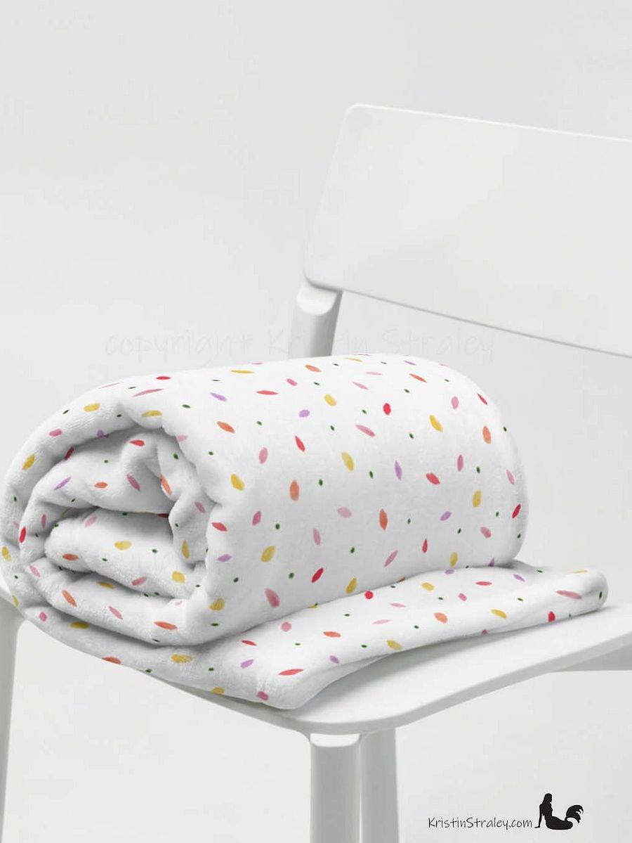 Flower Petal Confetti Fleece Throw Blanket product image (3)