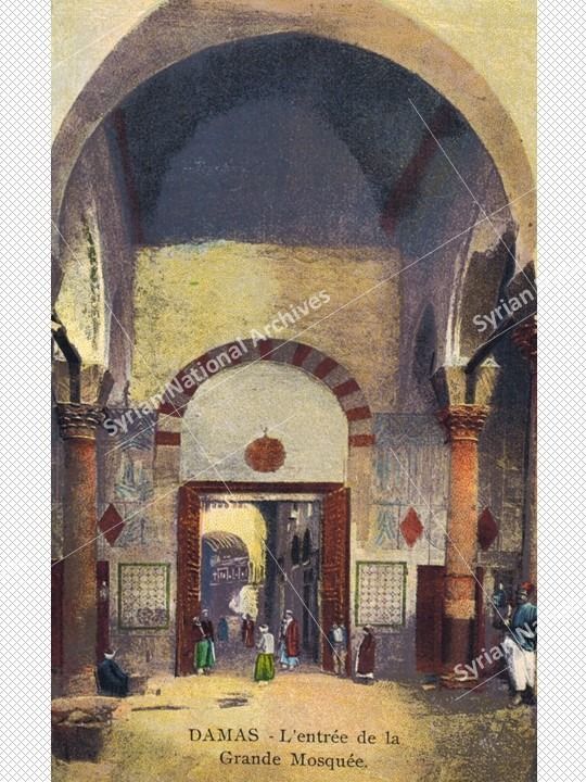 صورة رقمية - احد ابواب الجامع الاموي نهايات القرن التاسع عشر