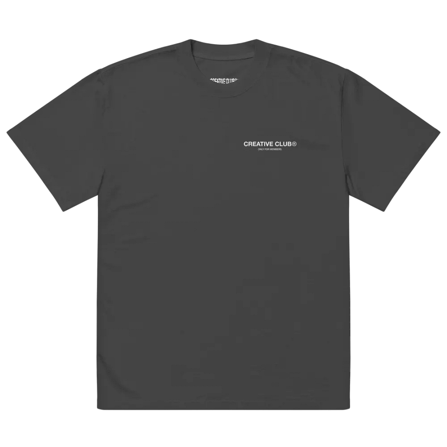 Oversized Creative Club Faded Black T-Shirt product image (4)