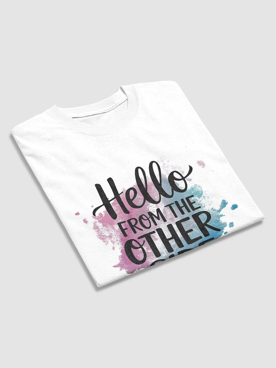 "Hello from the Other Side" #Statement Heavyweight White T-Shirt product image (3)