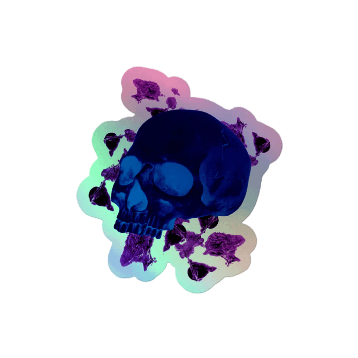 Ethereal Skull Holographic Sticker product image (2)