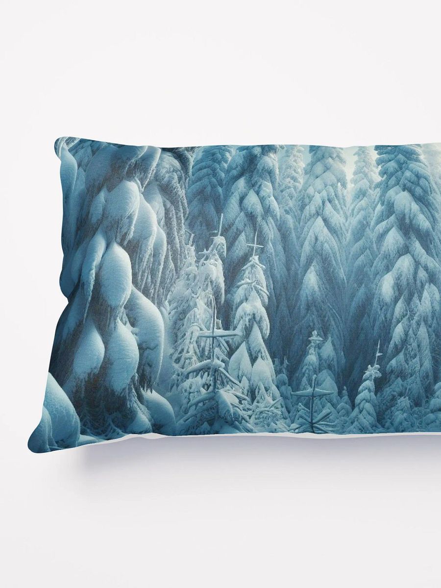 Snowy Forest Cedar Fir Trees Throw Pillow product image (3)