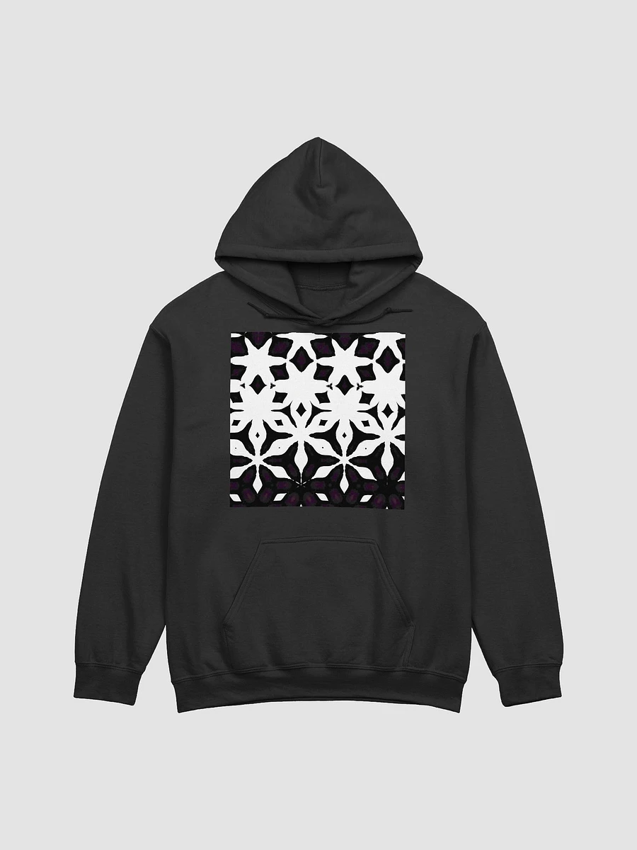 Abstract Black and White Shapes Pattern Women's Pull On Hoodie Sweatshirt product image (2)