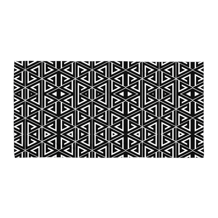 Black and white triangular elegance Sublimated Towel product image (1)