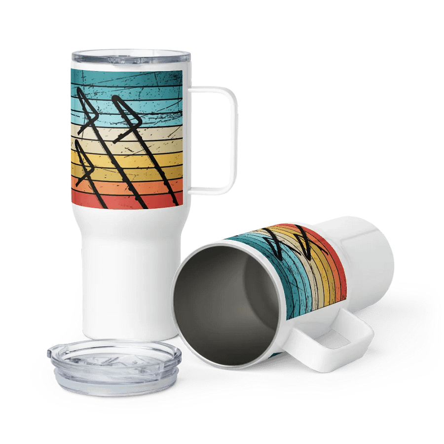 Retro Abstract Flute Stainless Steel Travel Mug - Contra product image (6)
