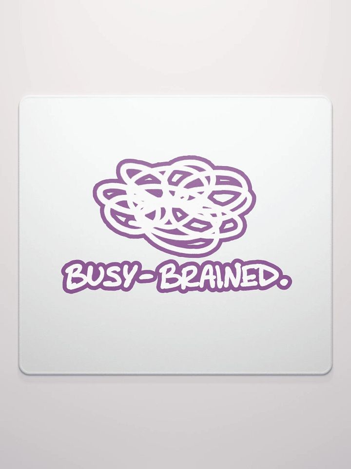 BUSY-BRAINED (lined design, #763D7D) mouse pad product image (2)