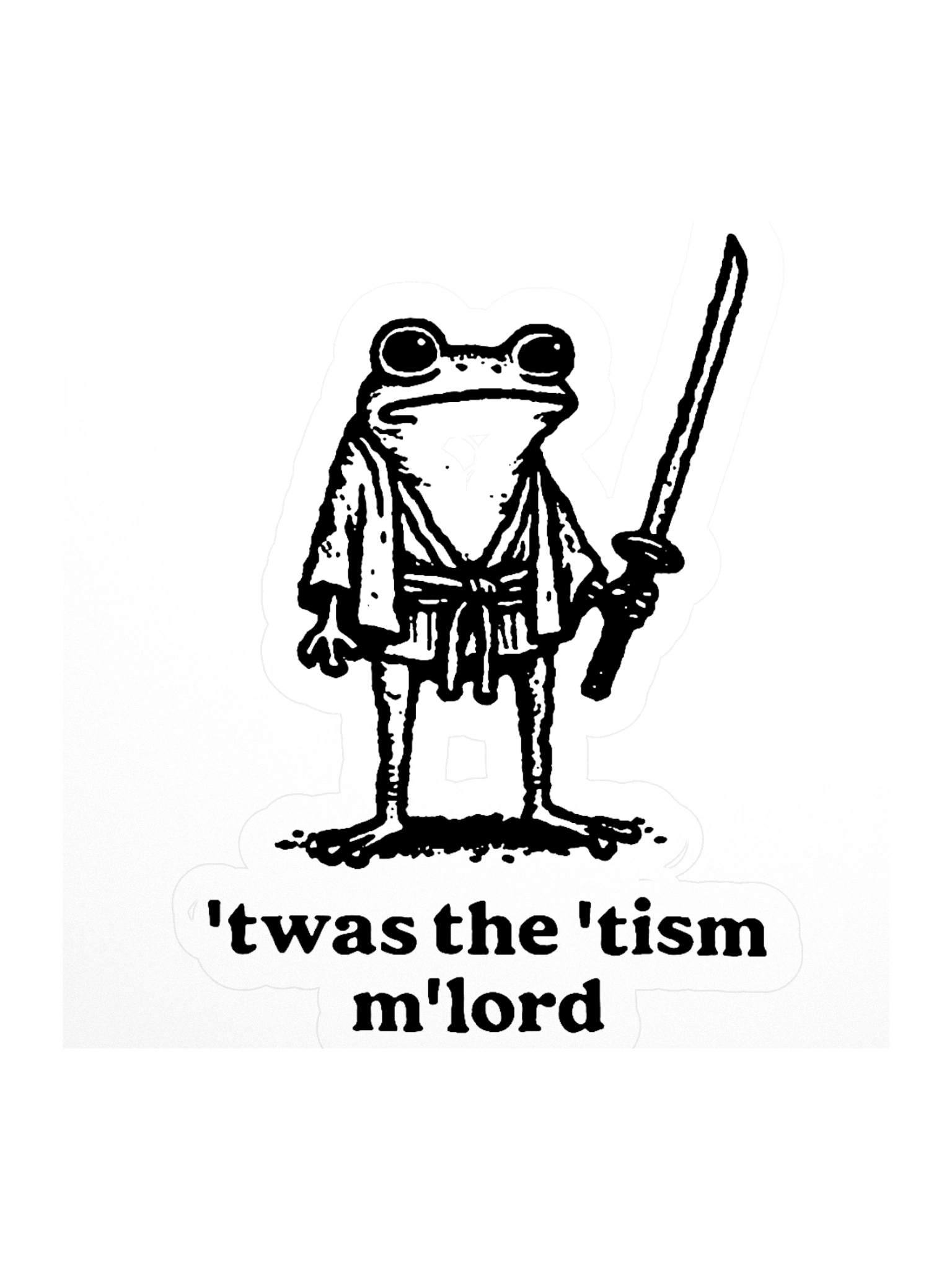 'Twas The 'Tism M'lord Sticker product image (1)