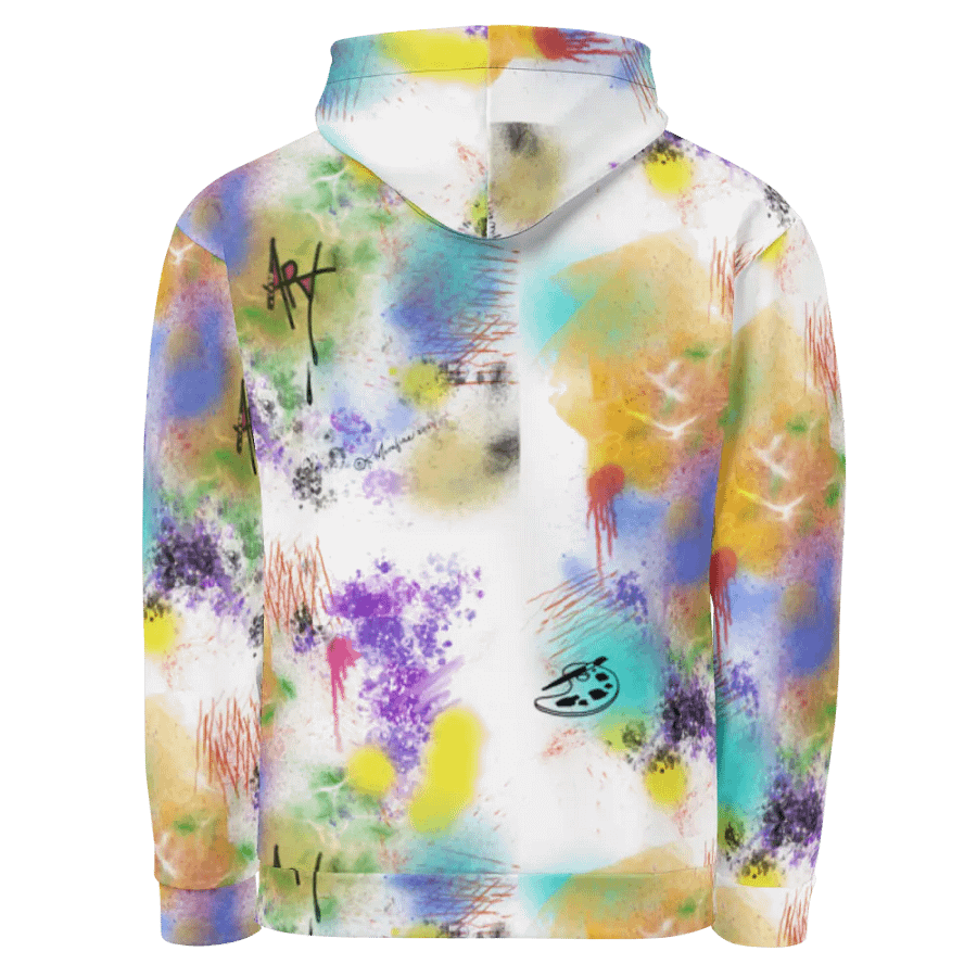 SplatterWear #4 Unisex Art Hoodie/Rainbow product image (4)