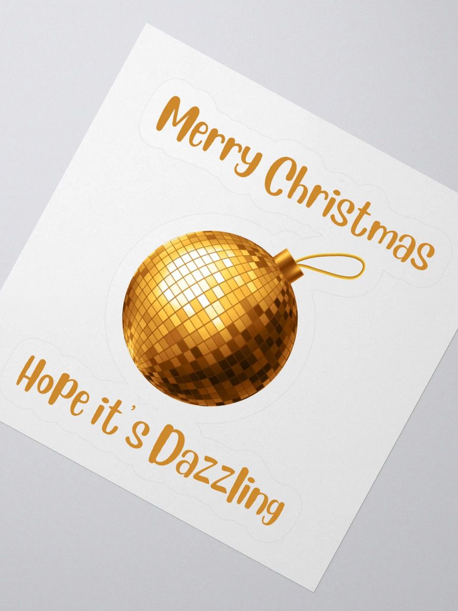 Dazzling Christmas Mirrorball Sticker - Gold product image (2)