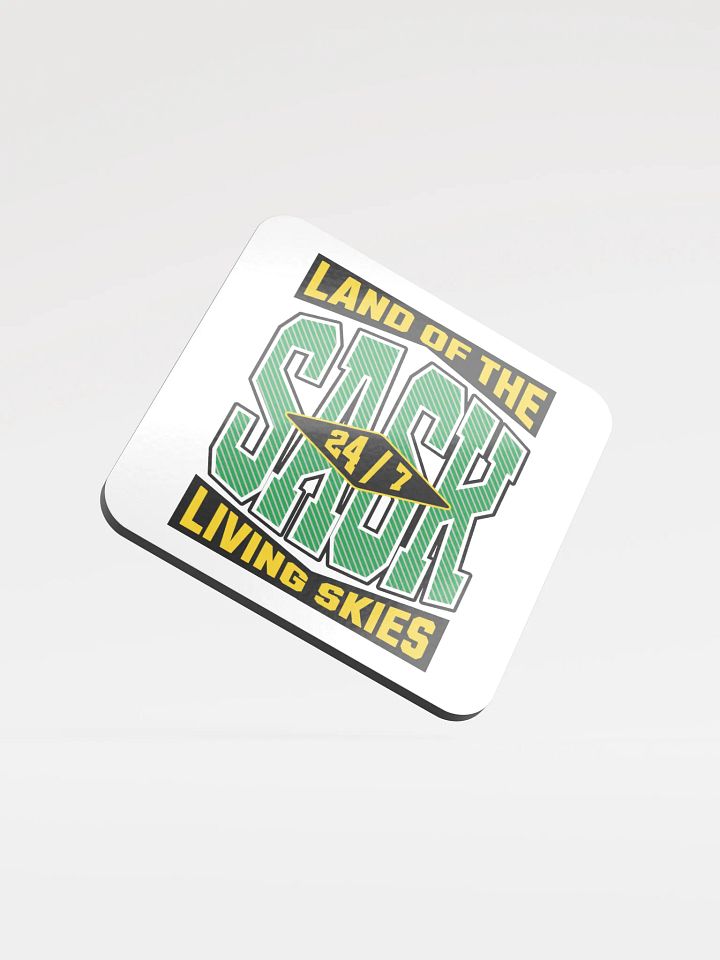 Sask Land Of The Living Skies 24/7 Cork Coaster product image (2)