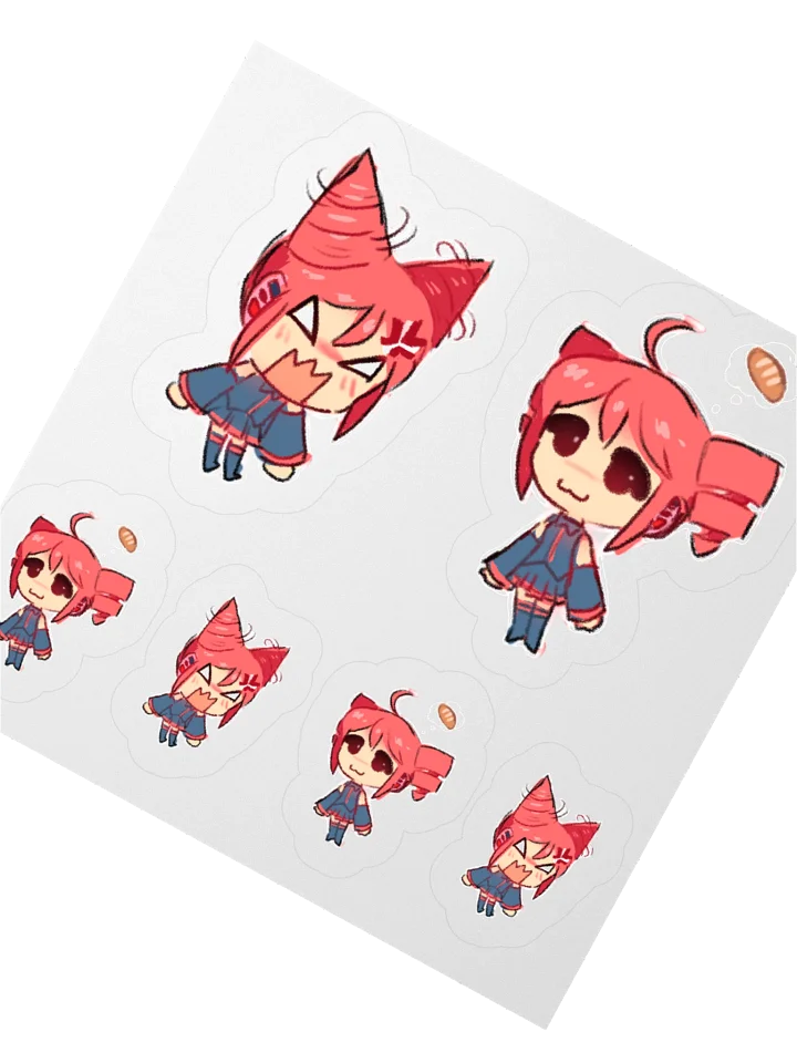 Pink Ponytail Girl Sticker Pack product image (6)