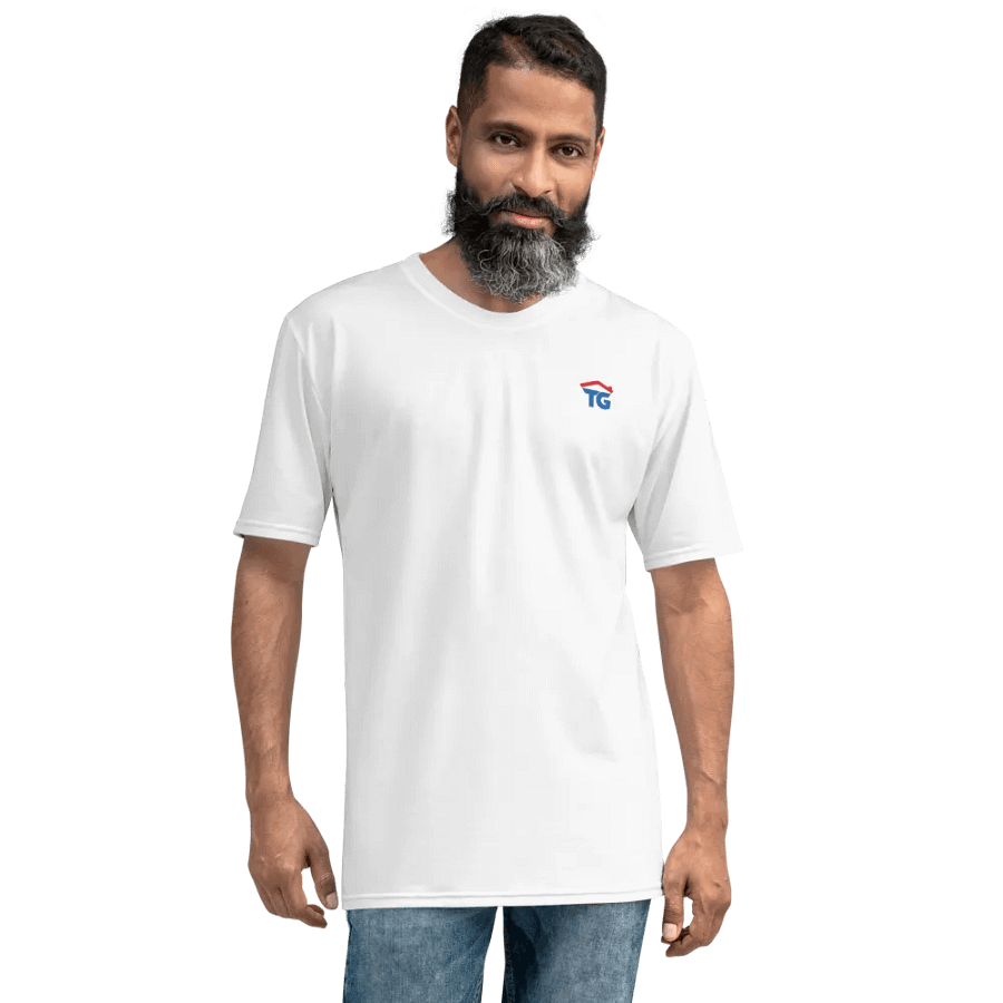 Men's TG White Crew Neck T-Shirt product image (8)