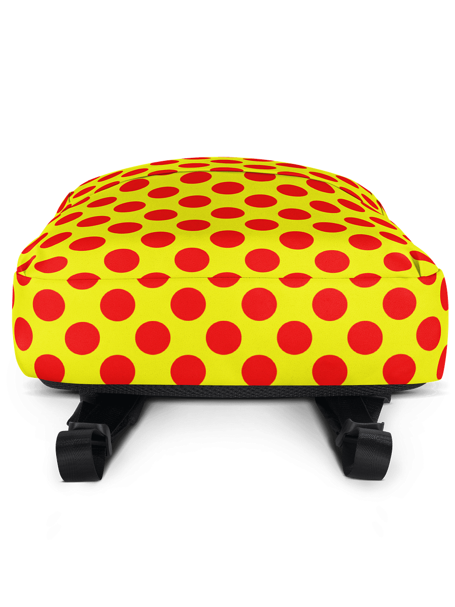 Red Polka Dots on Yellow Backpack product image (7)