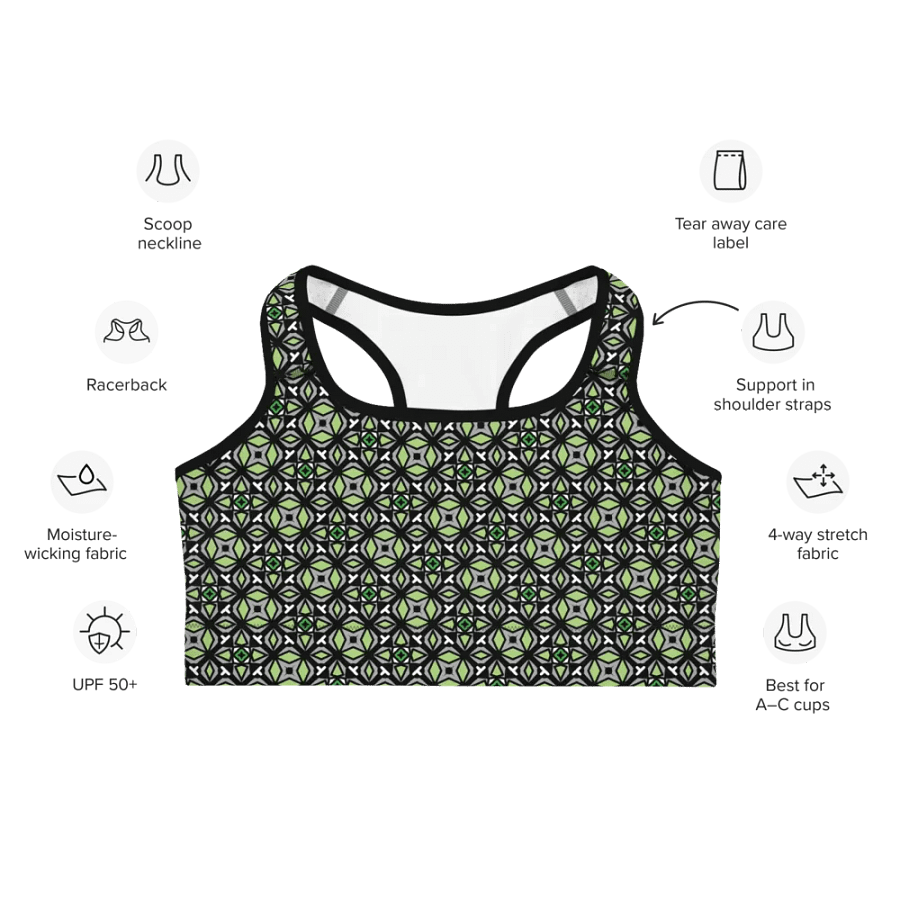 Aromantic Abstract (1) - Sports Bra product image (7)