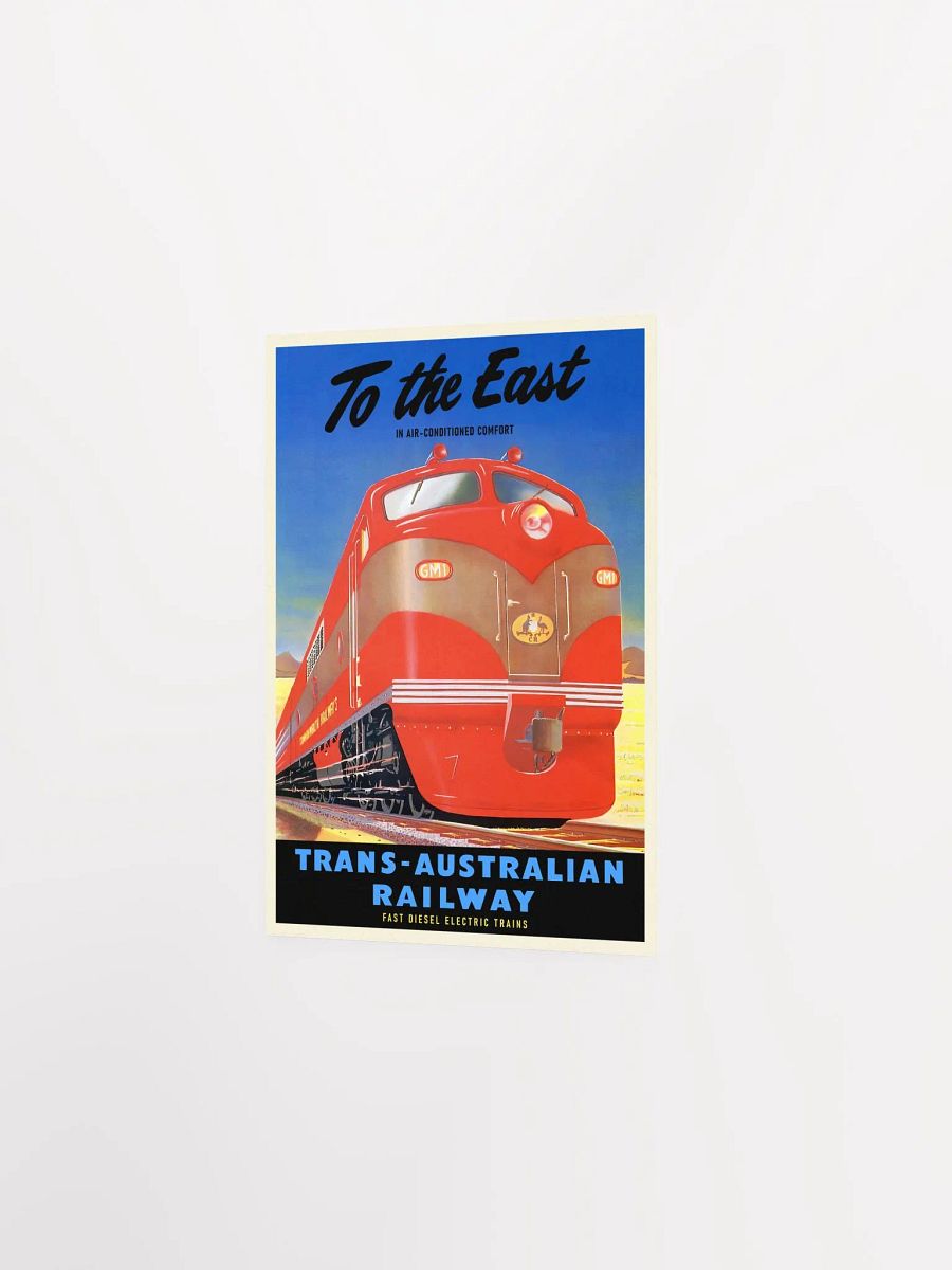Trans-Australian Railway, 1950s — retro train poster, vintage train art, train print, retro travel wall art product image (7)