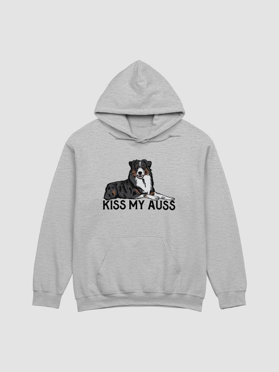 Kiss My Auss Hoodie | Hooded Sweatshirt for Australian Shepherd (Tricolor) Dog Owners product image (22)