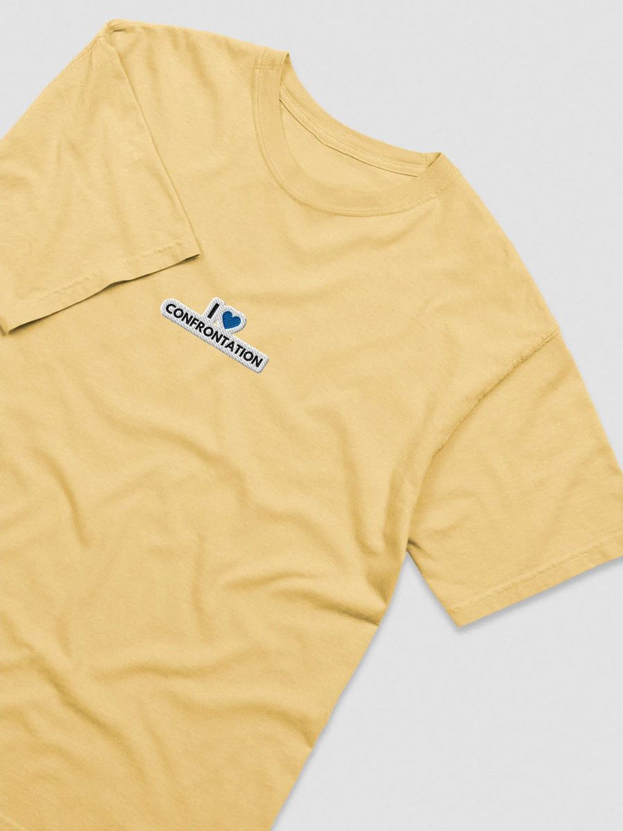 I <3 Confrontation embroidered garment-dyed tee (blue bubble design) product image (3)