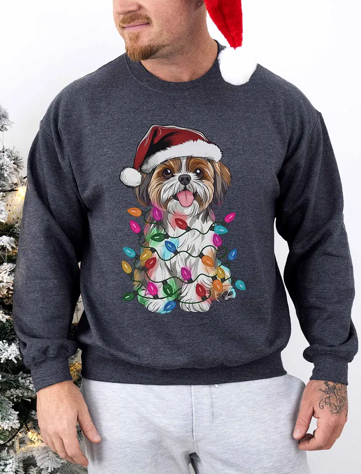 Funny Shih Tzu Christmas Sweatshirt product image (1)