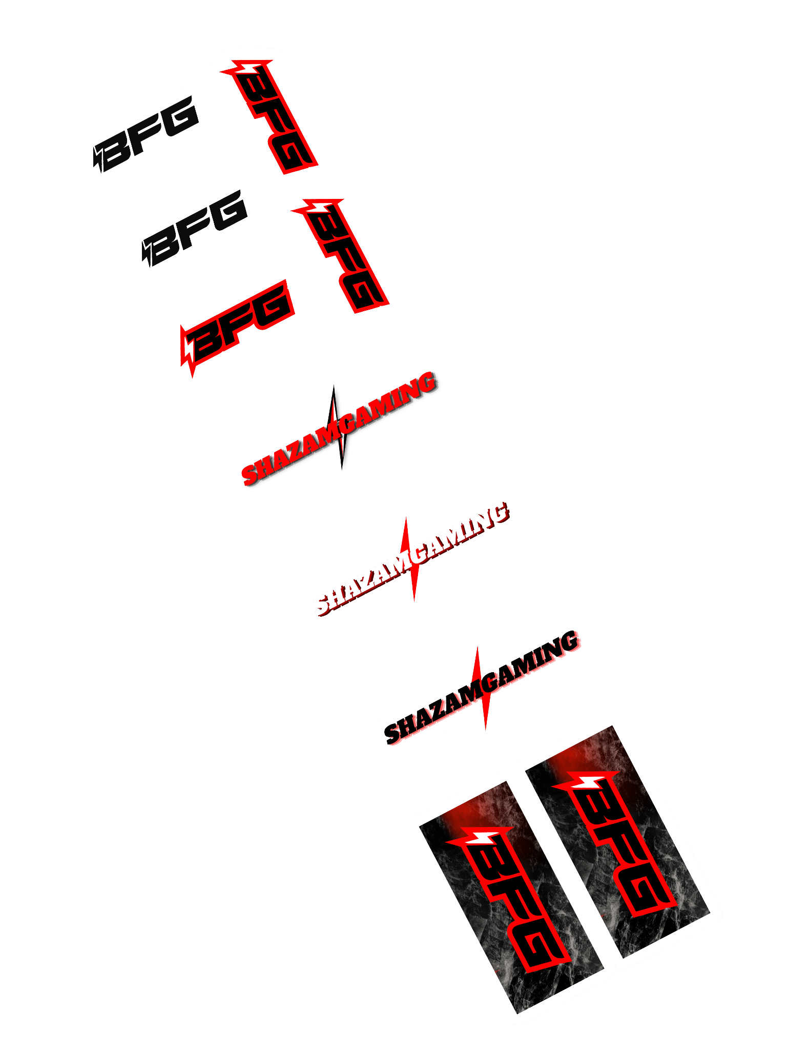 BFG x Shazamgaming Lightning Bolt Kiss Cut Stickers product image (2)