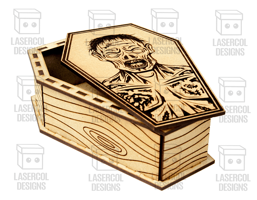 Halloween Coffin Box Set 3 (2 Sizes) - Laser Cut Files product image (4)