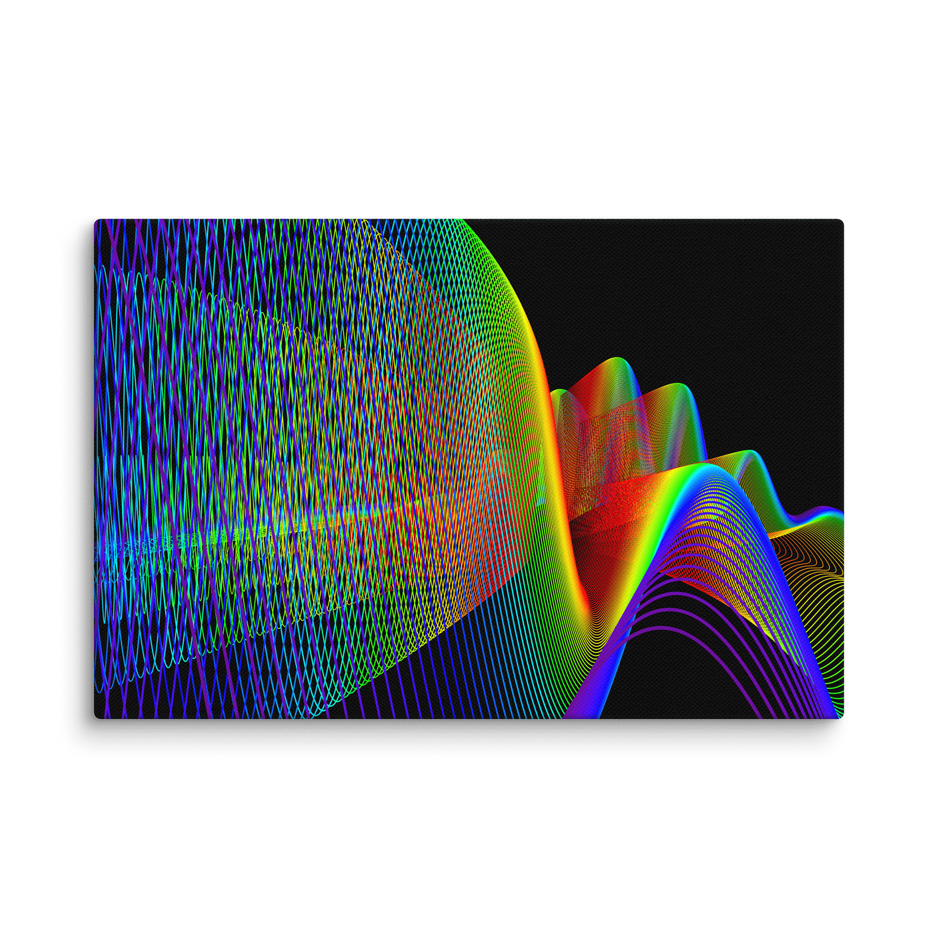 Sparse Spectral Spaceport Tau - Diffraction Curves Physics Art Canvas Print product image (1)