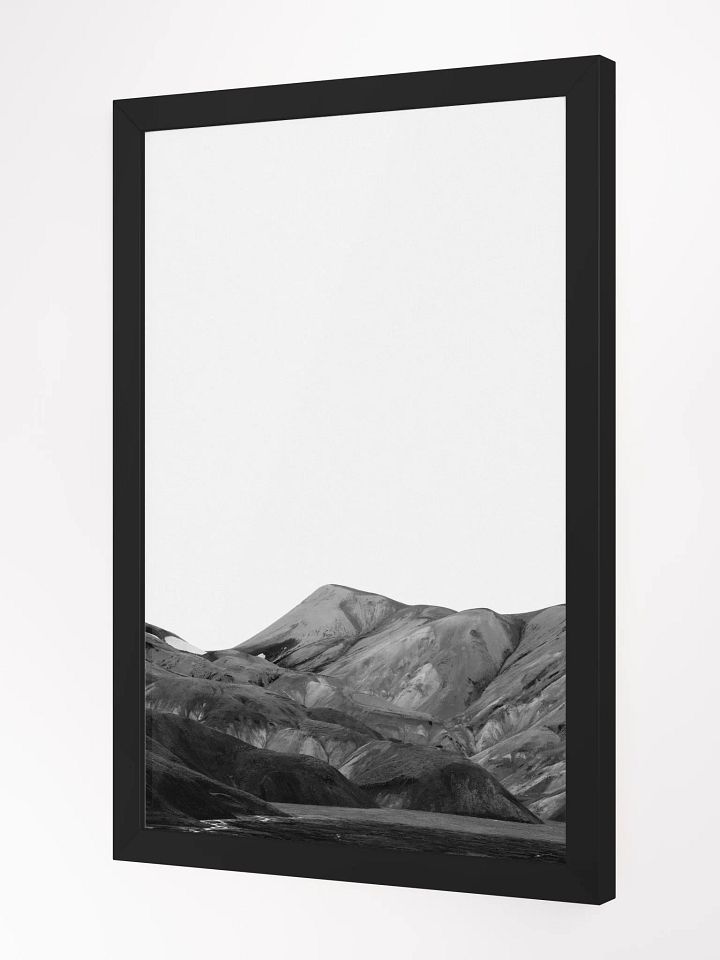 Monochrome Mountain Majesty Poster – Black and White Nature-Inspired Wall Art | Majestic Mountain Landscape | Premium Print for Elegant Spaces product image (1)