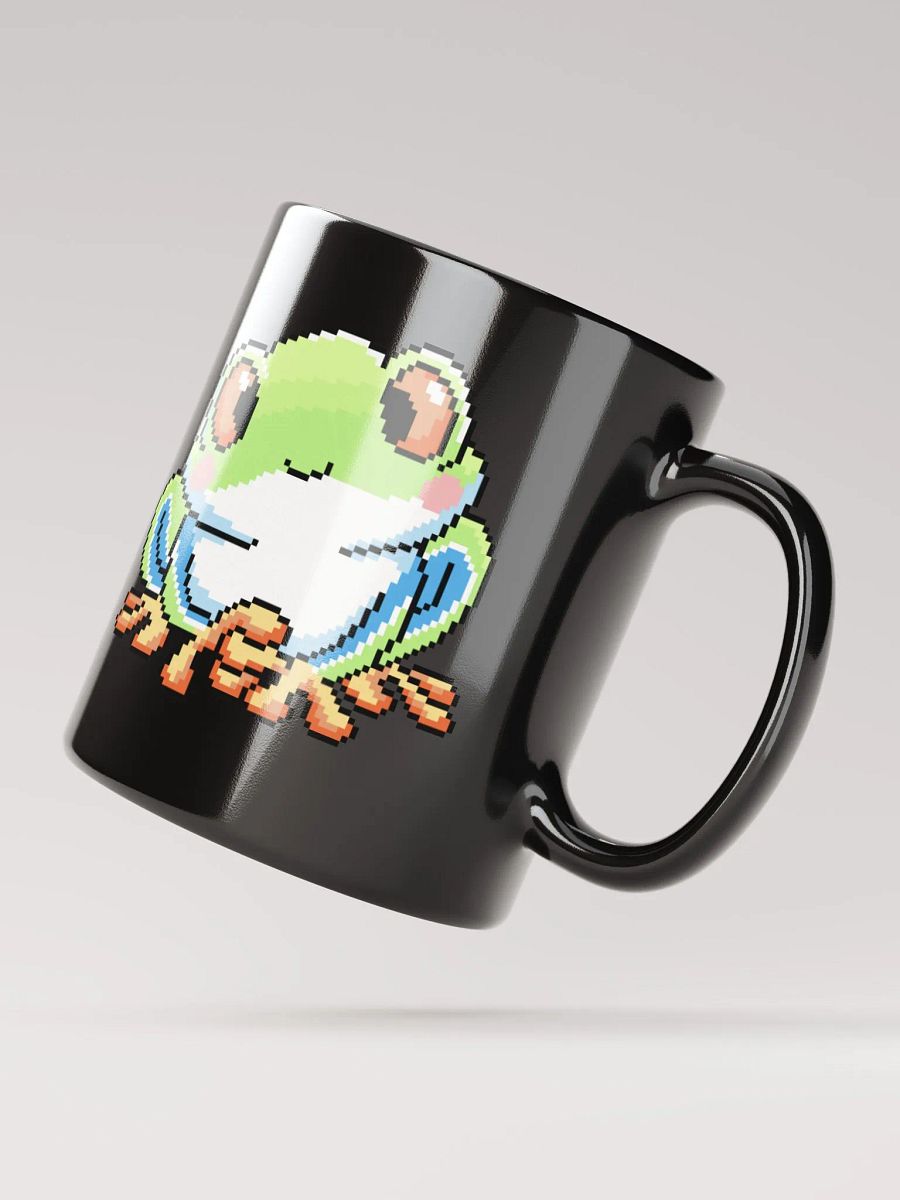 Light Green Rip the Frog Black Glossy Mug product image (6)