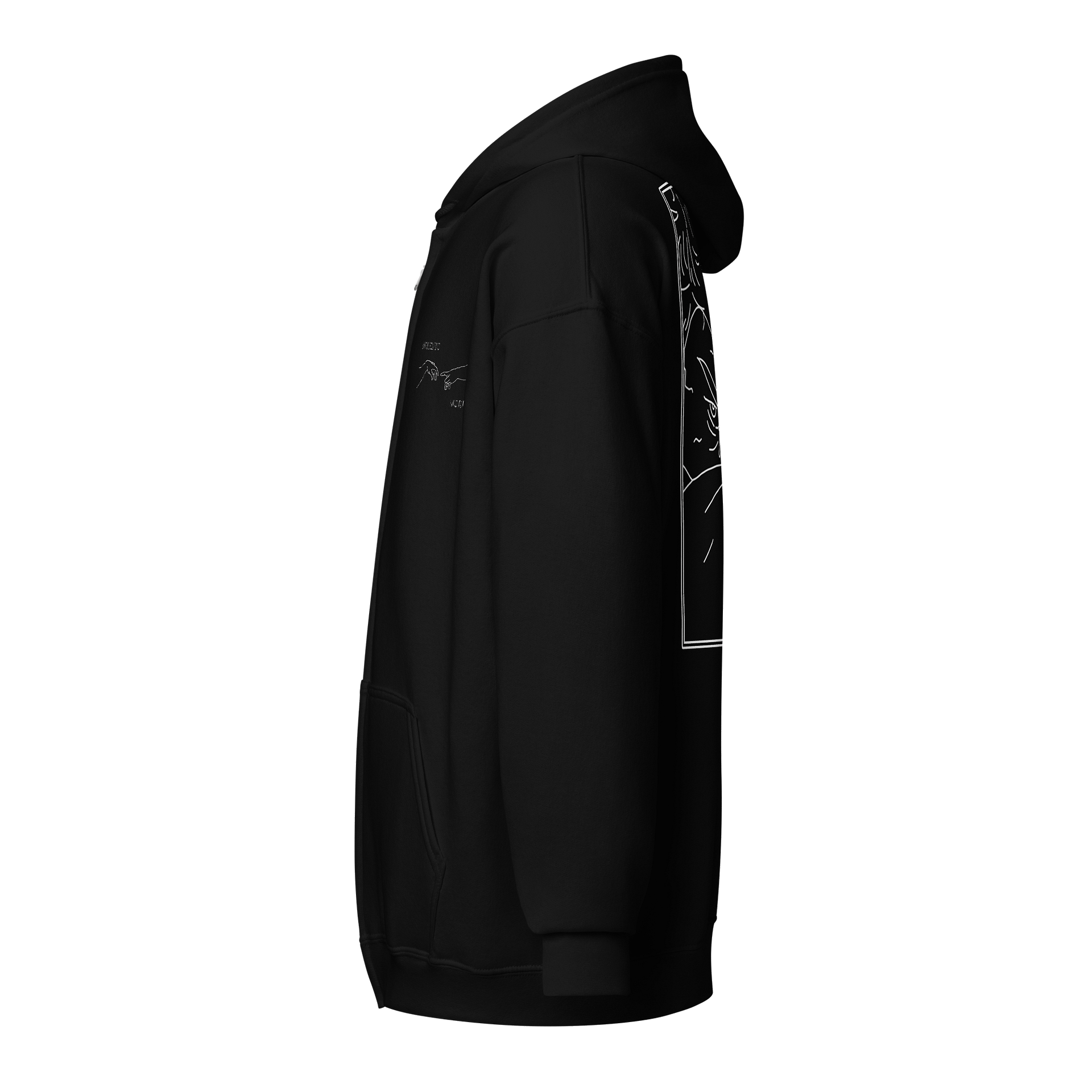 Fallen Angel Embroidered Zip Hoodie product image (3)
