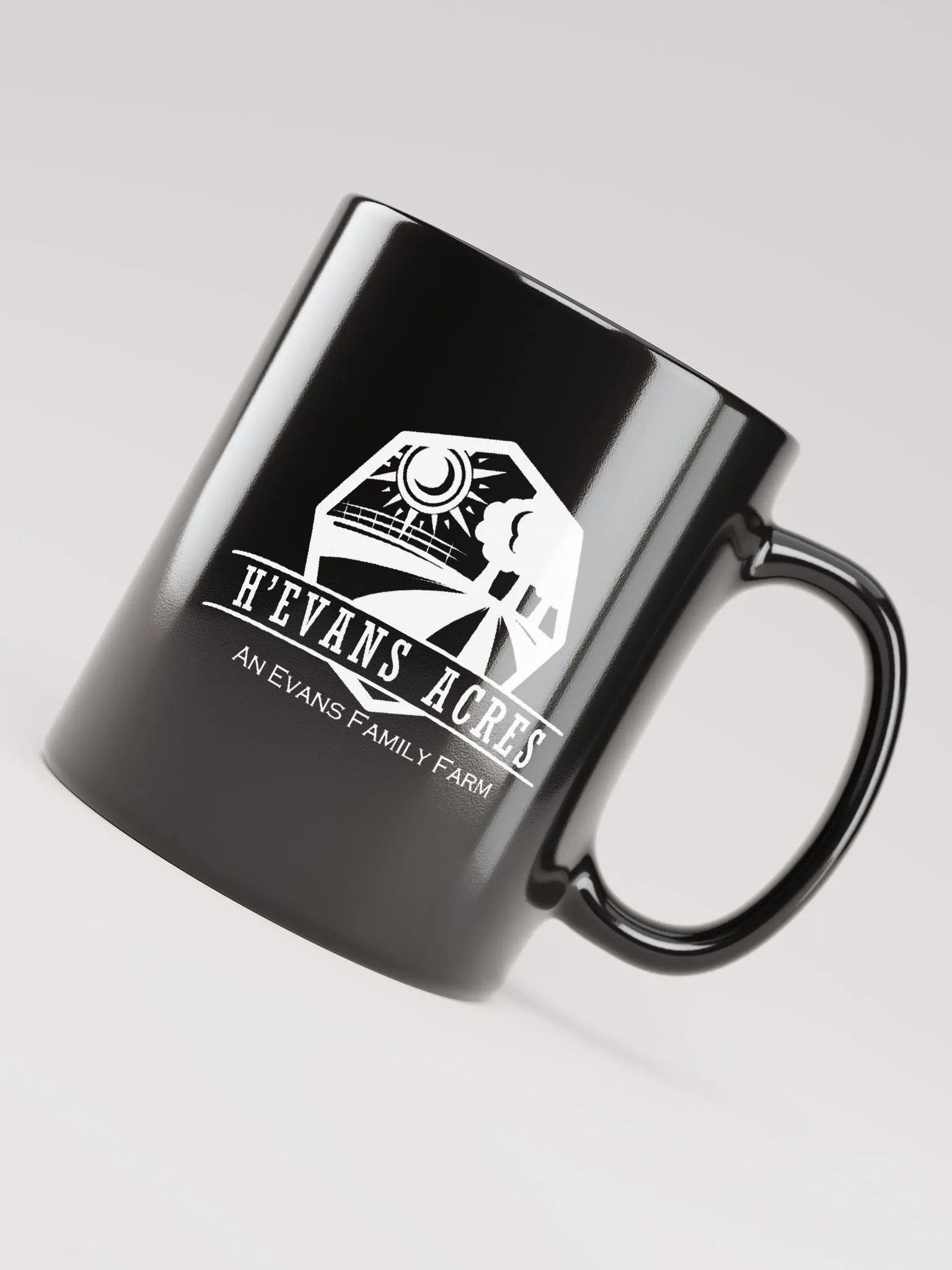 H'Evans Acres Black Mug product image (4)