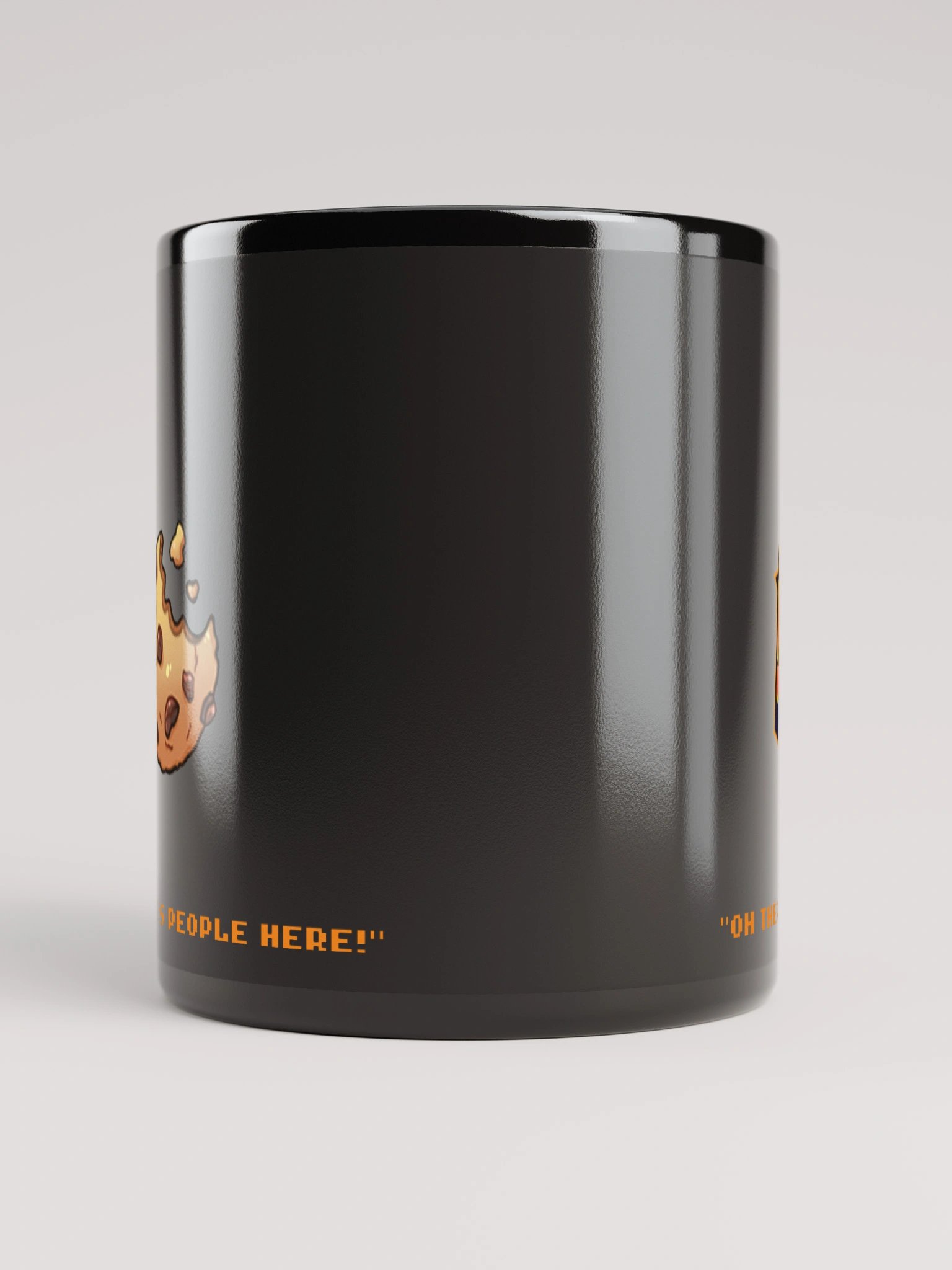 &#34;OH There&#39;s people here!&#34; Mug (all black) product image (10)