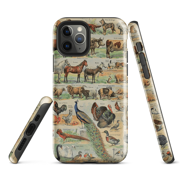 Vintage Animal Chart Tough iPhone® Case product image (3)
