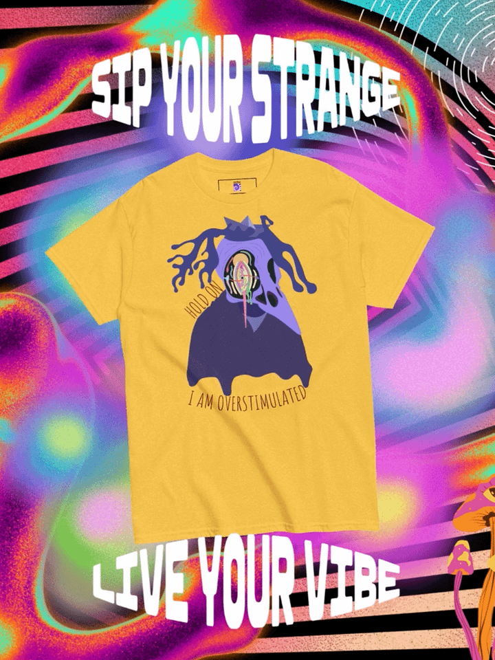 Hold on, I am overstimulated teeshirt product image (43)