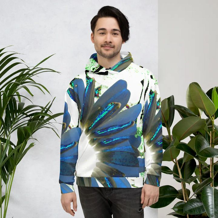 Cool Abstract Daisy Flowers Unisex All Over Print Pull On Hoodie product image (2)