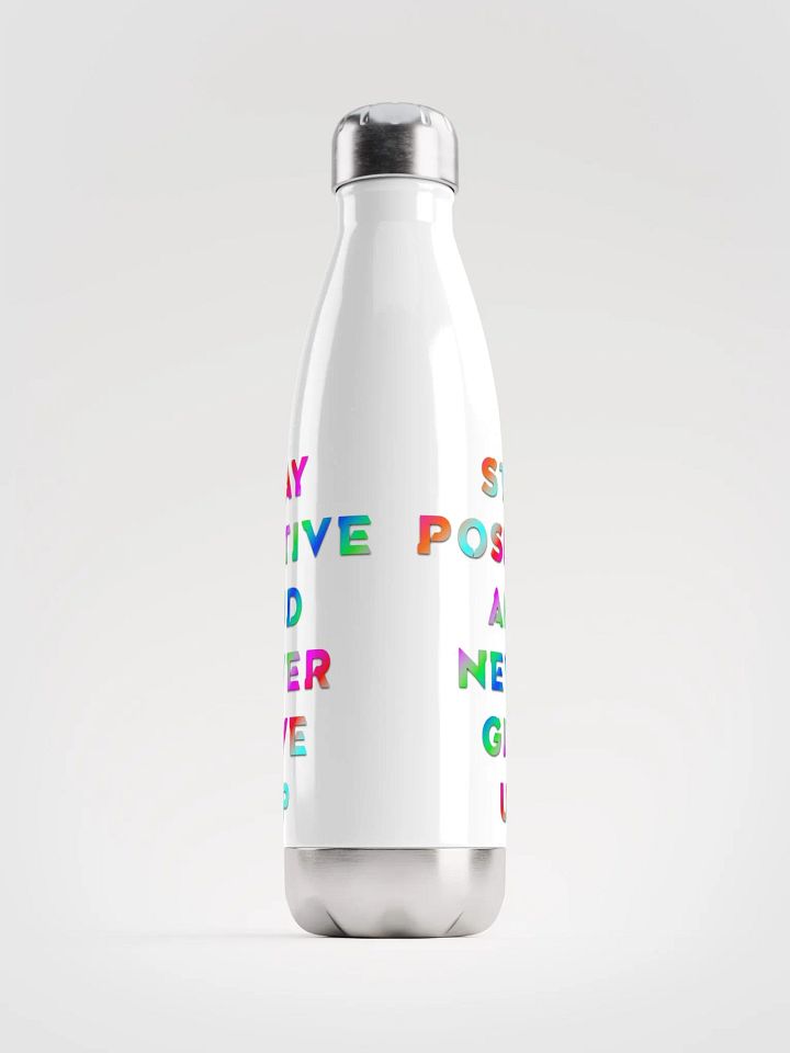 BLADE Army stay positive and never give up Color Stripes white Water bottle product image (1)