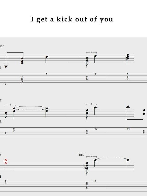 I get a kick out of you - Guitar sheet music product image (1)