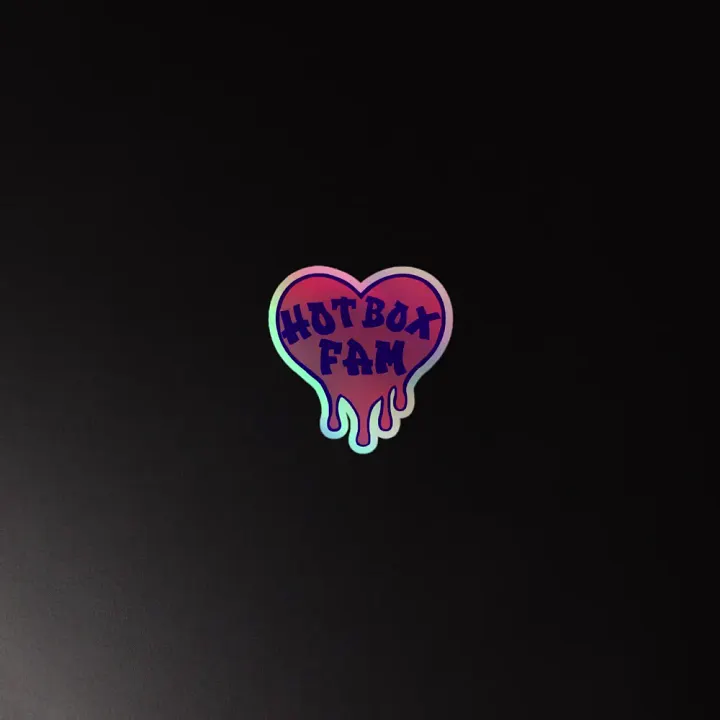 HOT BOX FAM SOLID PINK & BLUE LOGO STICKER product image (4)