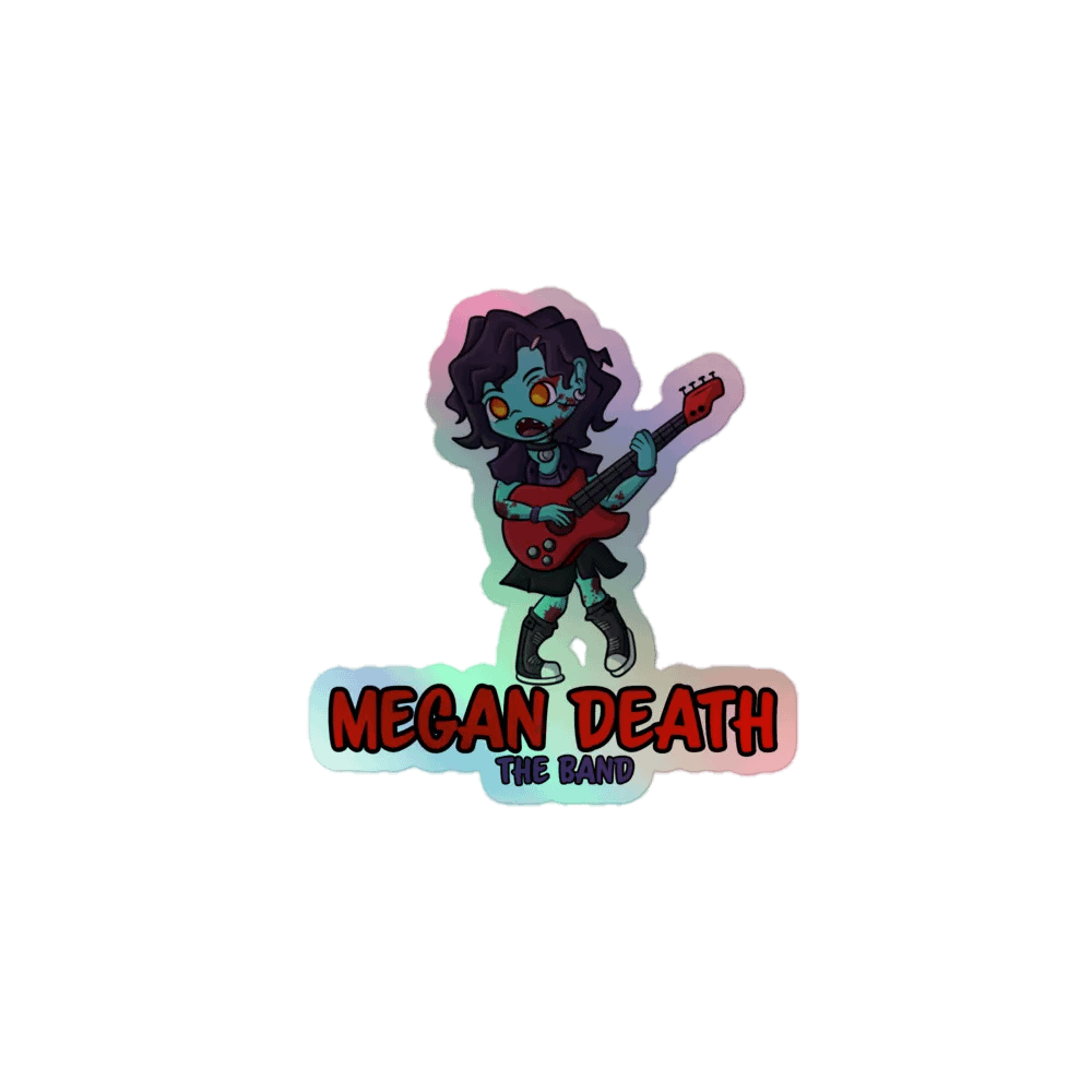 Megan Death Holographic Guitarist Sticker Sheet product image (1)