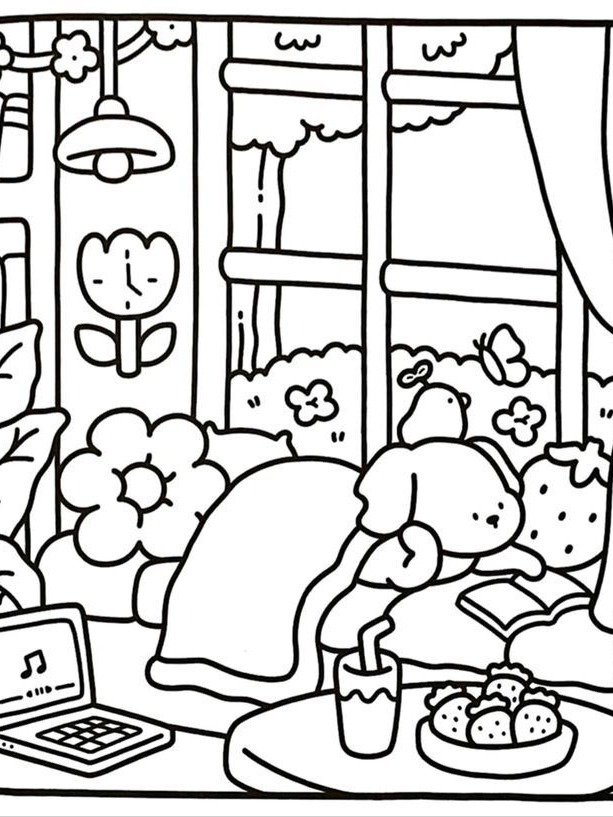 CUTE COLOURING PRINTABLE PAGE product image (1)