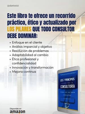 “Los 7 Principios Clave en la Consultoría: Cómo ser un buen consultor” está disponible en Amazon Kindle. Este proyecto nace desde mi experiencia de más de 20 años como consultora, formadora y líder en dirección de proyectos. Lo escribí pensando en ti: en quienes quieren iniciar una carrera en consultoría, en quienes ya ejercen y buscan perfeccionarse, y en quienes desean tomar decisiones más estratégicas dentro de sus organizaciones. Aquí encontrarás principios claros, casos reales de empresas como Amazon, Starbucks o Toyota, y herramientas prácticas para hacer de la consultoría una disciplina de impacto. ✨ ¡Gracias por acompañarme en este camino! 🔗 Búscalo en AMAZON y prepárate para llevar tu conocimiento al siguiente nivel. #consultoria #consulting #librosdeconsultoria #liderazgofemenino #negocios #consultores #angelicalarios #desarrolloprofesional #gestionempresarial #pmi #librosamazon #kindlebook #consultingstrategy #consultinglife #impactoprofesional #consultoriadeimpacto