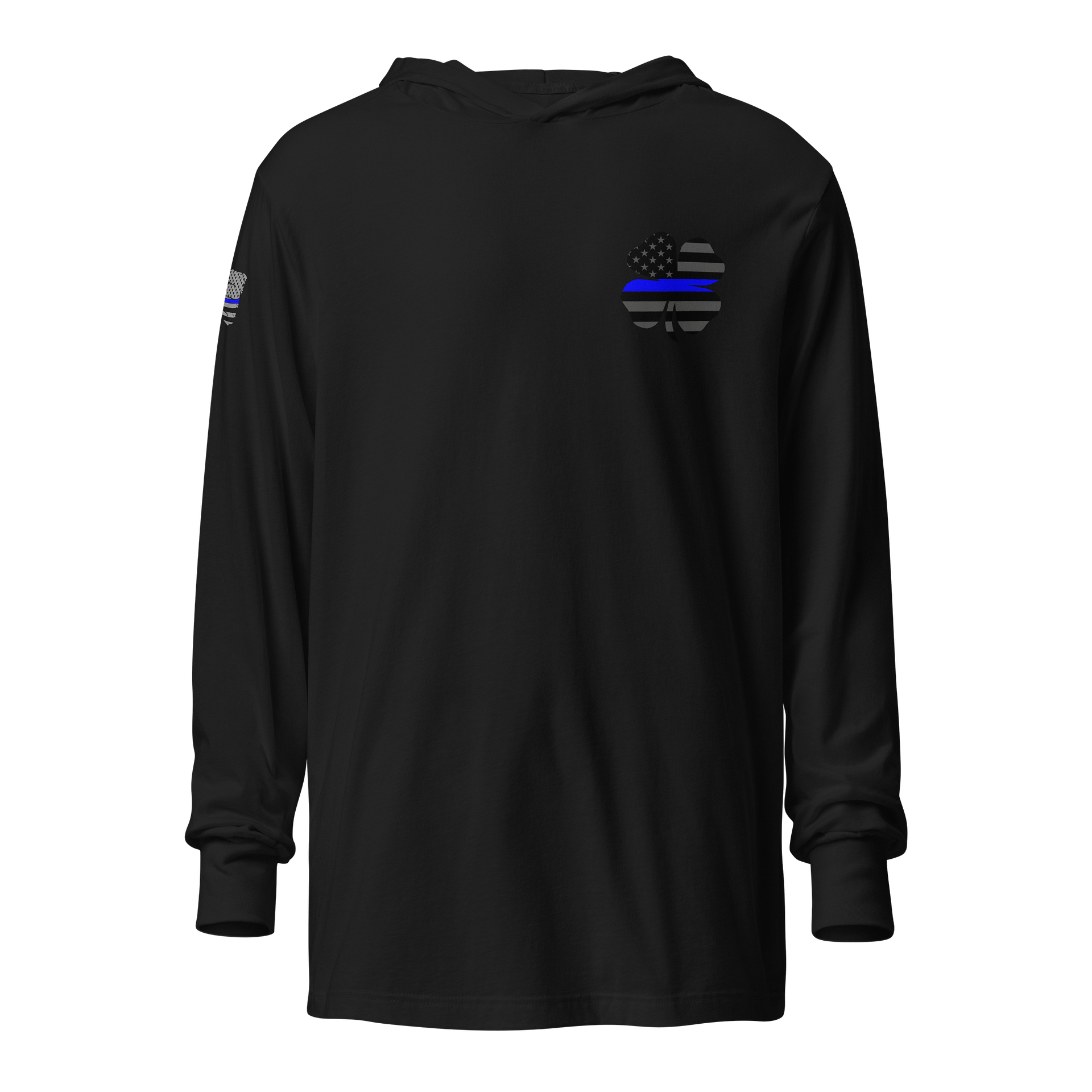 BLUE LINE FLAG - Long Sleeve Hooded Tee product image (2)