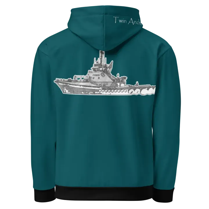 Teal Foss tug Sketch Hoodie product image (1)