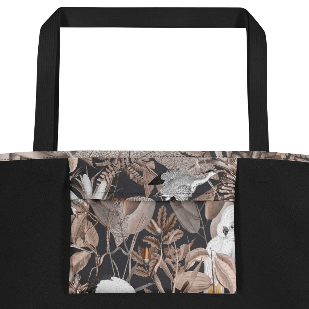 Grey Ecotone Large Tote Bag with Pocket product image (4)