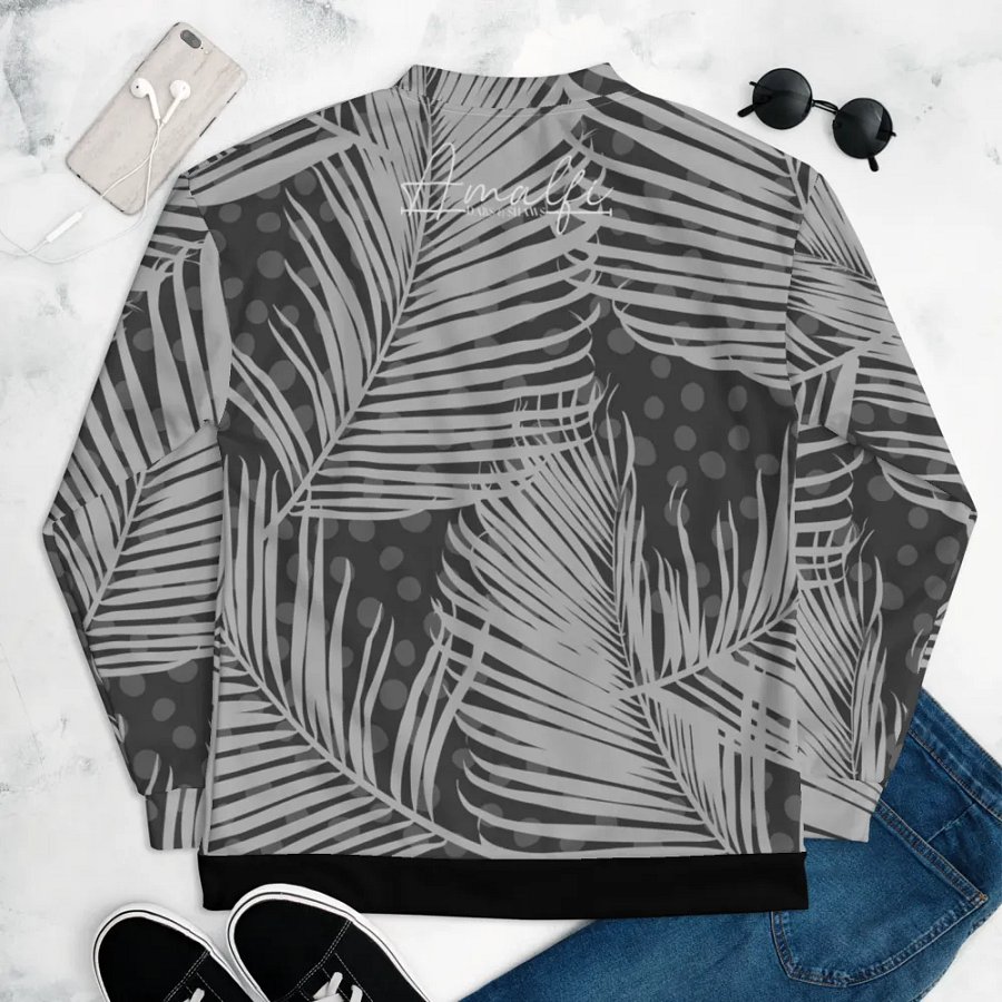 Unisex Amalfi Tropical Feather Dream All-Over Bomber Jacket product image (9)