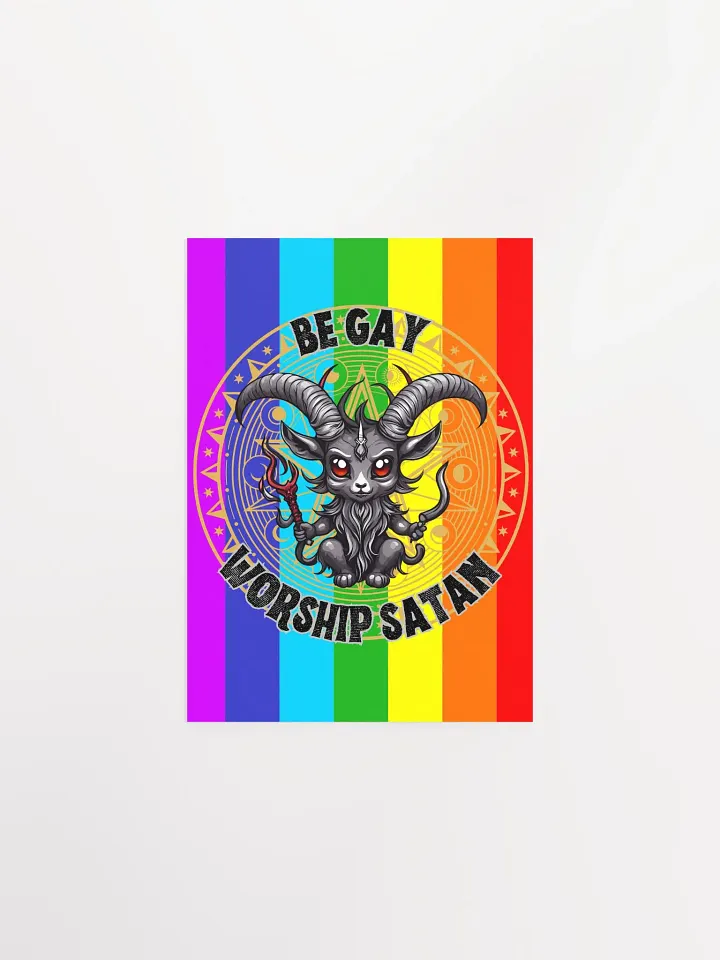 Be Gay Worship Satan Print product image (4)