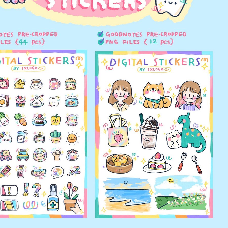 IXLOGO | GOODNOTES DIGITAL PACK (sticker and memo) product image (3)