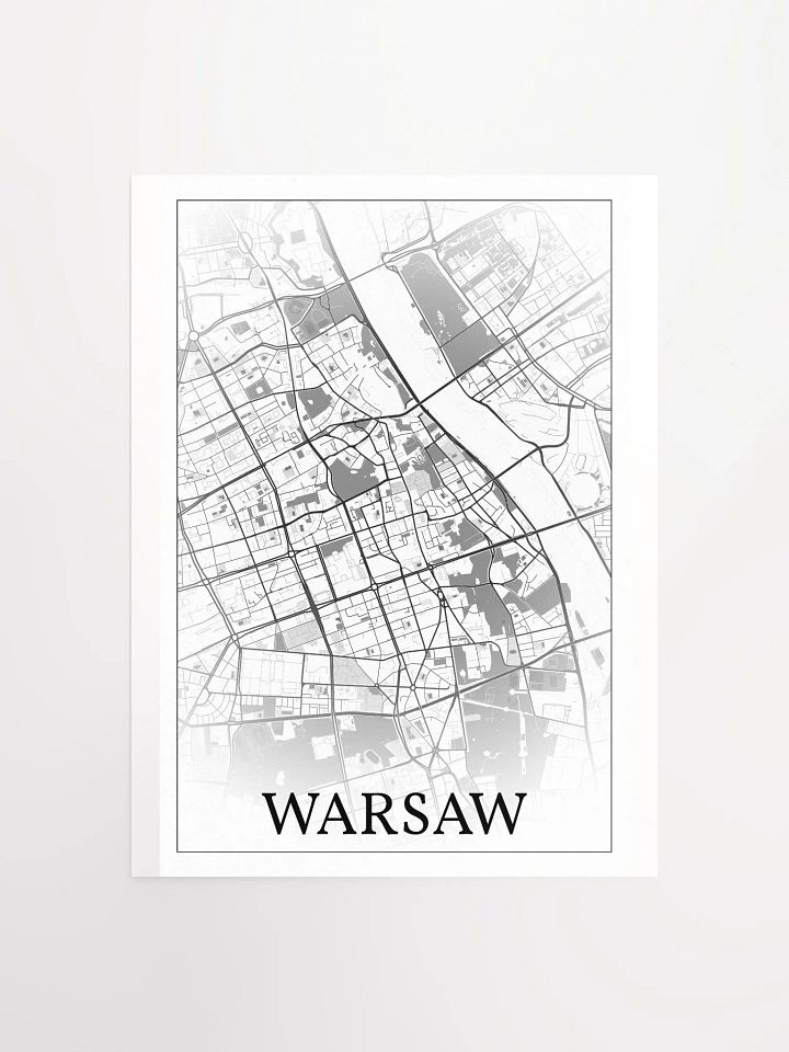 Warsaw, Poland, city map print product image (1)