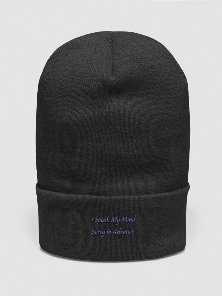 I speak My Mind Sorry in Advance Beanie product image (3)