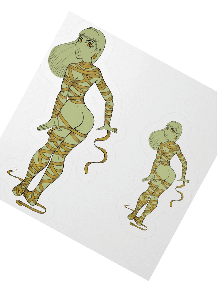 Pinuptober day 18 small stickers product image (2)